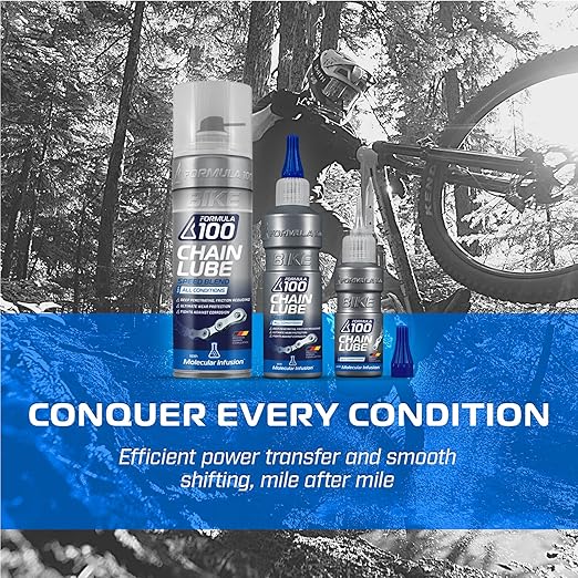 All Conditions Bike Chain Lube – All-Weather Lubricant for Bicycles & Electric Bikes – Protects Against Wear, Reduces Friction, Fights Corrosion – 120ml (4.06 oz)