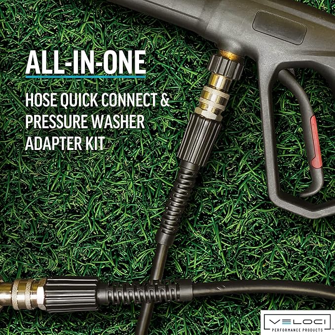 MTM Hydro Pressure Washer 7-Piece Hose Adapter Kit for use with Foam Cannons, Pressure Washers and Hoses Commercial Grade