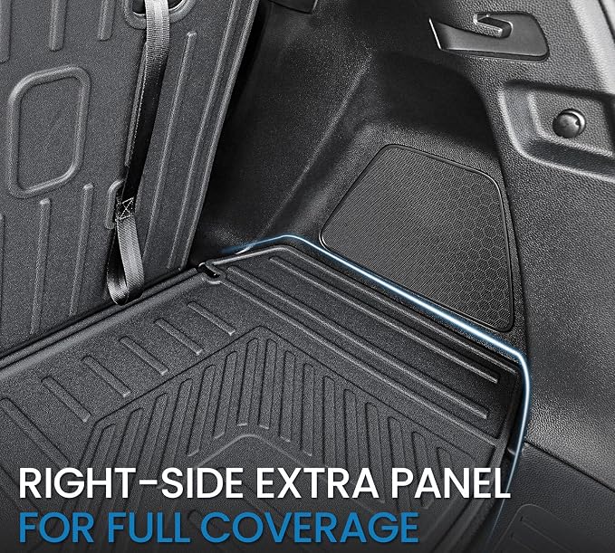 Cargo Mat for Honda Pilot 2026 2025 2024 2023, All Weather TPE Trunk Mat with Backrest Mat Left Storage Tray Mat Car Accessories for Pilot (Cargo Mat with Backrest Mats)