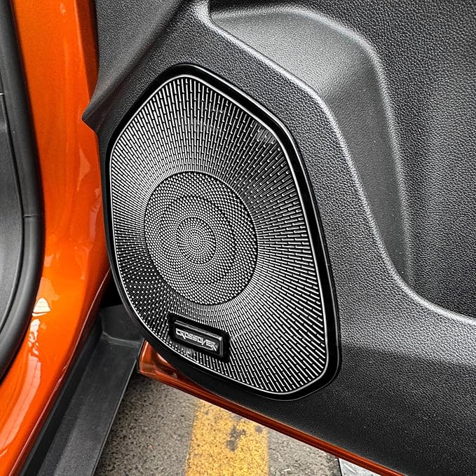 YOUTOOCAR Stainless Steel Speaker Covers Trim Compatible with Chevrolet Trax 2024-2025 Accessories (Black)