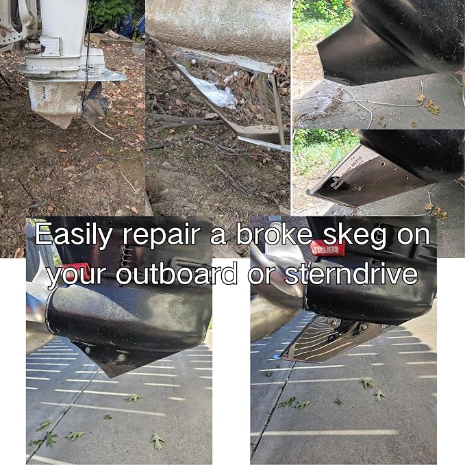 27071 Outboard Skeg Protector Guard for Mercury 40-125 HP Motor | SeaSierra-5006 Lower Unit Skeg Cover, Damage Repair, 40 50 60 75 90 115 125 HP, Marine Grade 316 Stainless