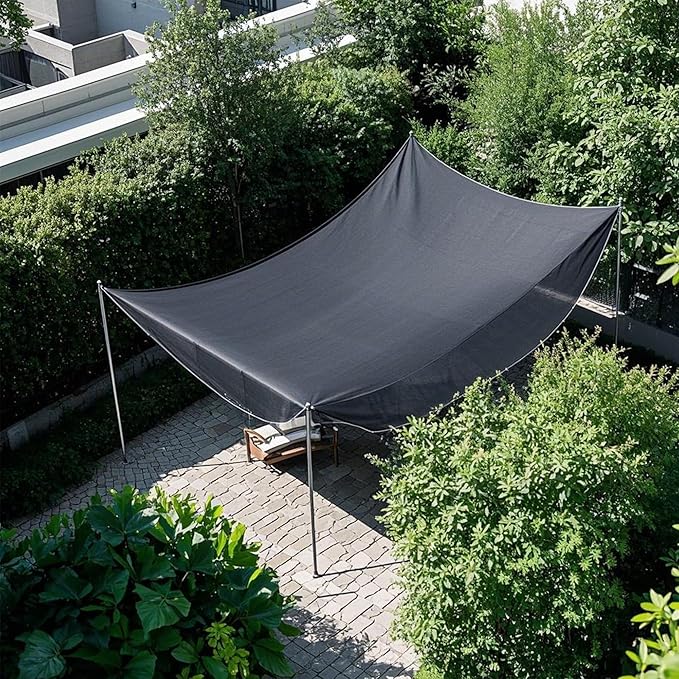 winemana Black Shade Cloth 70%, 8x20 FT Mesh Tarp - Garden Shade for Greenhouse, Patio, Vegetables, Plants Cover and Chicken Coops, Sun Shade Net for Outdoor Protection with Reinforced Grommets