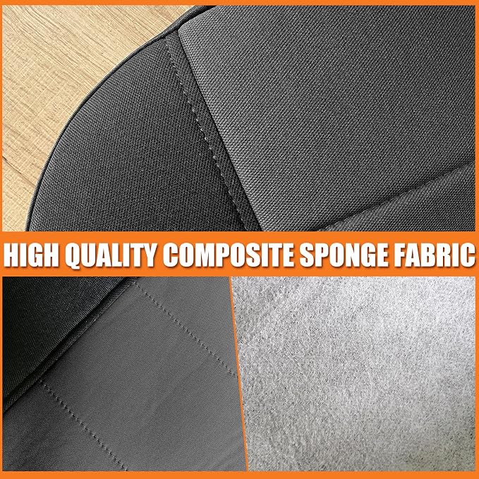 Truck Seat Cover Compatible with 1992-1998 Ford F-150 F-250 F350 Front/Rear Solid Bench with Molded Headrests and NO Center Armrest, XL/XLT/Eddie Bauer/Nite/SVT Lightning/Lariat Seat Cover