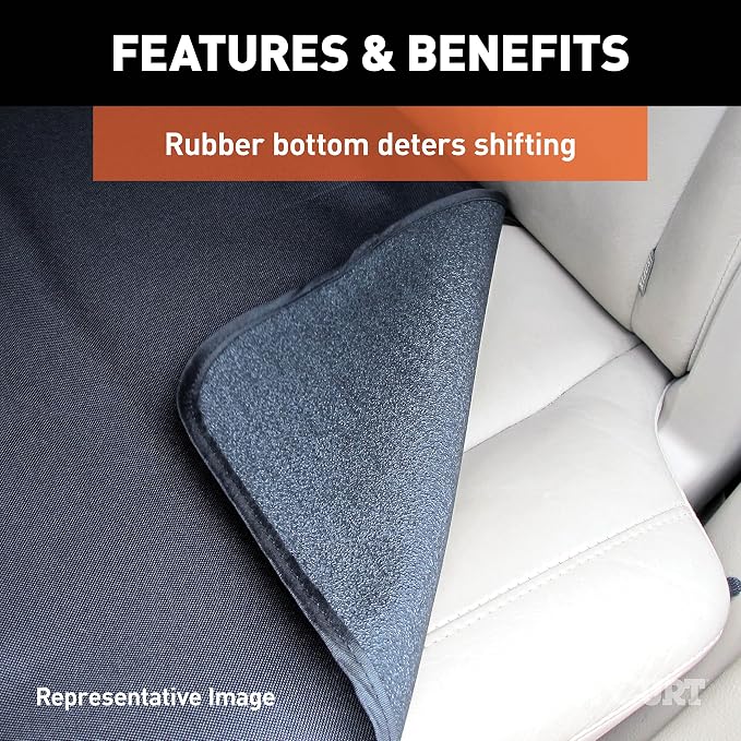 CURT 18512 Seat Defender 58-Inch x 55-Inch Brown Waterproof Universal Bench Car Seat Cover Protector