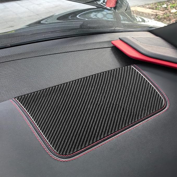 Real Carbon Fiber Center Console Panel Trim Compatible with Corvette C8 2020-2026, Interior Decor Sticker Accessories