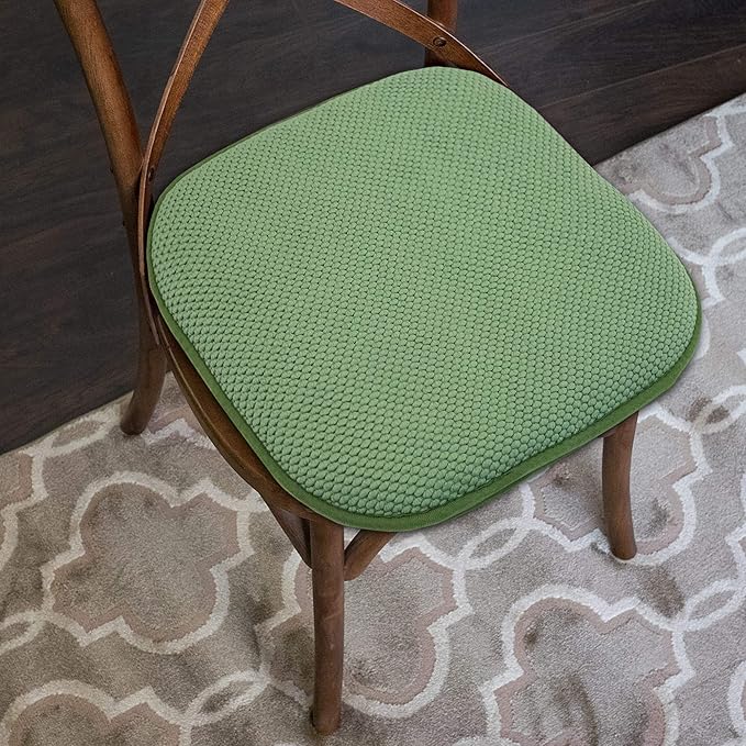 2 Pack Memory Foam Honeycomb Nonslip Back 16" x 16" Chair/Seat Cushion Pad
