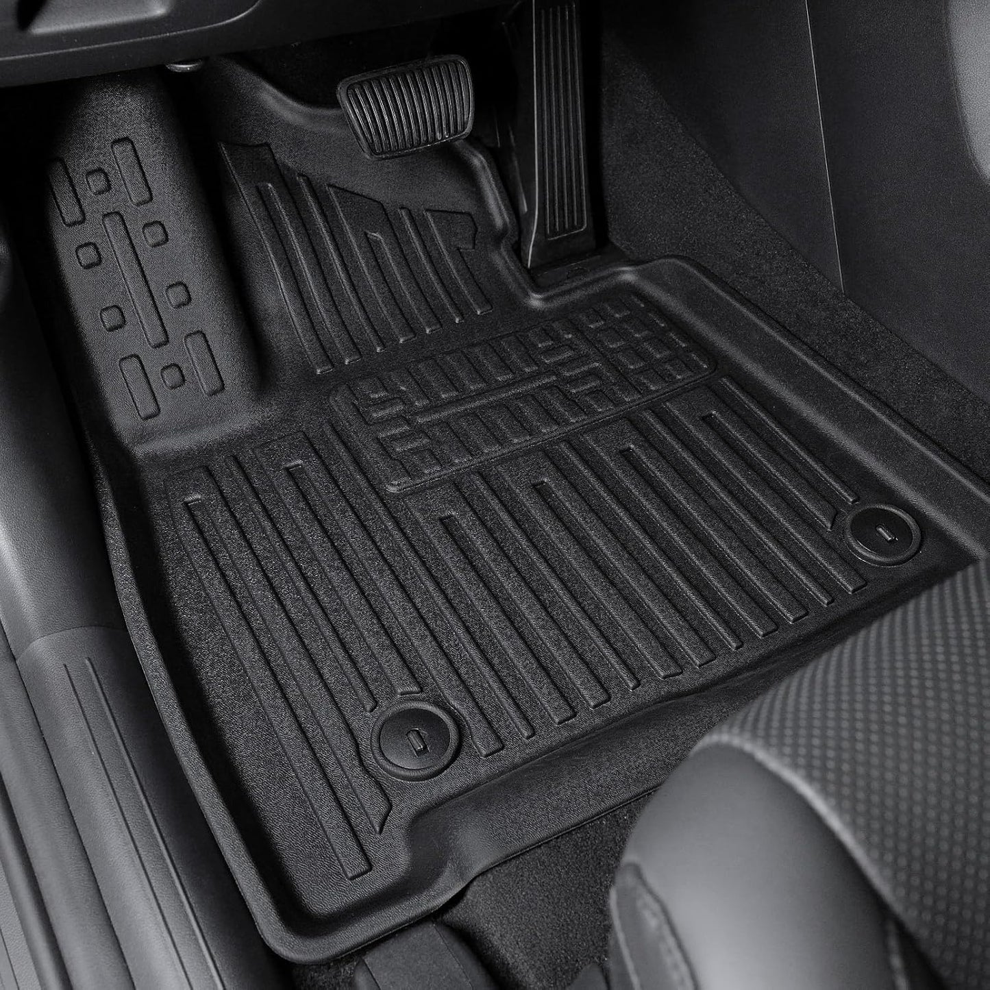 Floor Mats for 2024 2025 2026 Hyundai Santa Fe 6-Seat/7-Seat (Fit Hybrid and Fuel), All Weather TPE Floor Mat and 2-in-1 Cargo Mat with Backrest Mat for Santa Fe Accessories