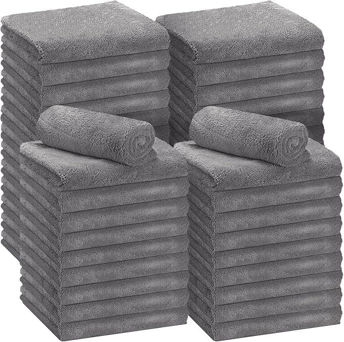 Shimeyao Edgeless Microfiber Plush Towels for Cars Detailing Drying Wash Polishing Absorbent Cleaning Cloths, 500 GSM