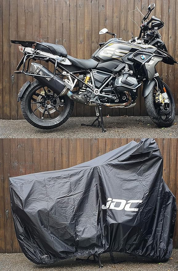 JDC Motorcycle Cover Waterproof - Black - RAIN - XL Tall