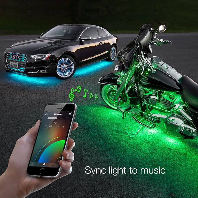 XK-Glow XK-Chrome-KIT Bluetooth Upgrade Controller (Multi-Color RGB LED Xkchrome Smartphone App-Enabled,Universal for RGB LEDs for Car Truck Motorcycle Under Glow)