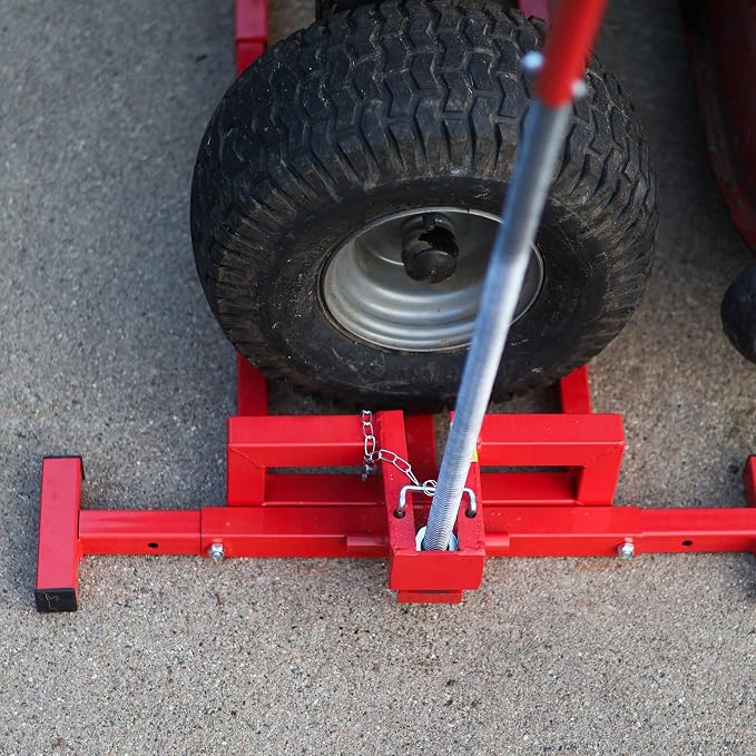 BISupply Lawn Mower Lifting Platform with Manual Handle - 882 lb Capacity, Adjustable Deck for Riding Mowers, Garden Tractors, Jack Lift with Manual Handle, Power Tool Extension