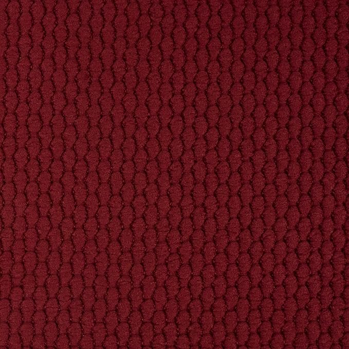 Sweet Home Collection Memory Foam Chair Cushion Honeycomb Pattern Solid Color Slip Non Skid Rubber Back Ultimate Comfort and Softness Rounded Square 16" x 16" Seat Cover, 12 Pack, Wine Burgundy