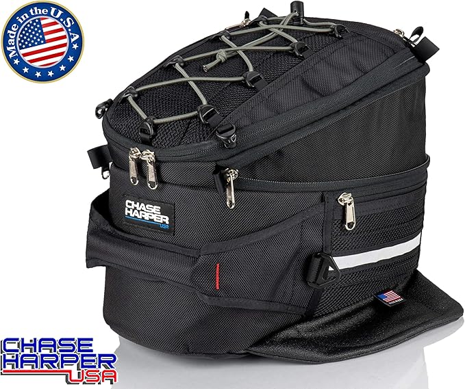 Chase Harper USA 650X Magnetic Tank Bag - Water-Resistant, Tear-Resistant, Industrial Grade Ballistic Nylon with Anti-Scratch Rubberized Bottom, Strong Neodymium Magnets - Expandable Design