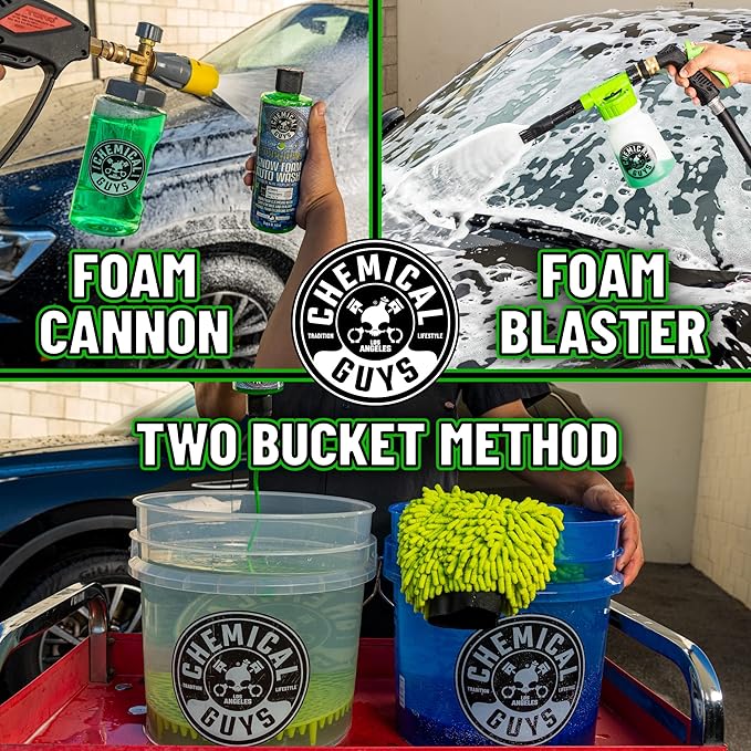 Chemical Guys CWS_110_16 Honeydew Snow Foam Car Wash Soap (Works with Foam Cannons, Foam Guns or Bucket Washes) Safe for Cars, Trucks, Motorcycles, RVs & More, 16 fl oz, Honeydew Scent