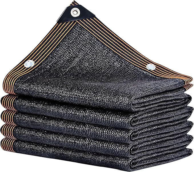 winemana 50% Black Shade Cloth, 6.6 x 16 FT Durable Mesh Tarp with Grommets, Garden Sunblock Shade Cloth Shading Antifreezing for Plants Cover, Greenhouse, Barns Kennel, Patio, Tomatoes