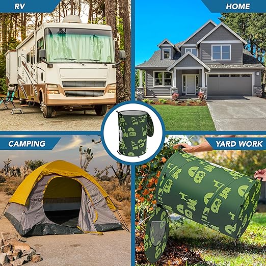 30 Gallon Collapsible Pop-Up Trash Can for RV's, Camping, Recycling, Yard Waste, Leaf Bag, Children Toy Bin (Trash Can)