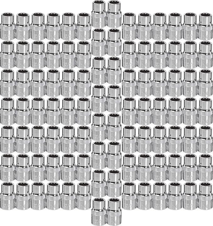 BRAZEN 10mm Socket 100 Pack (3/8" Drive, 6pt, Shallow)
