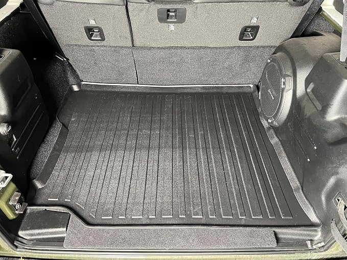 Premium Cargo Liner for Jeep Wrangler (JL) 4 Doors 2019-2026 Unlimited Sport Sahara Rubicon - Custom Fit Car Trunk Mat - All-Season Black Cargo Mat - 3D Shaped Laser Measured Trunk Liners