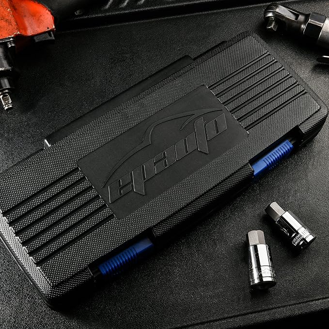 EPAuto 32 PCs Hex Bit Socket Set, SAE and Metric, S2 & Cr-V Steel