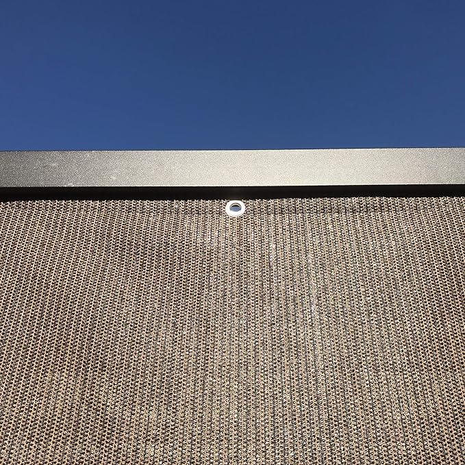 Alion Home Sun Shade Privacy Panel with Grommets and Hems on 4 Sides for Patio, Awning, Window, Pergola or Gazebo - Mocha Brown (8' W x 7' H)